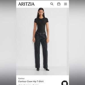 Aritzia contour crew - black - XL